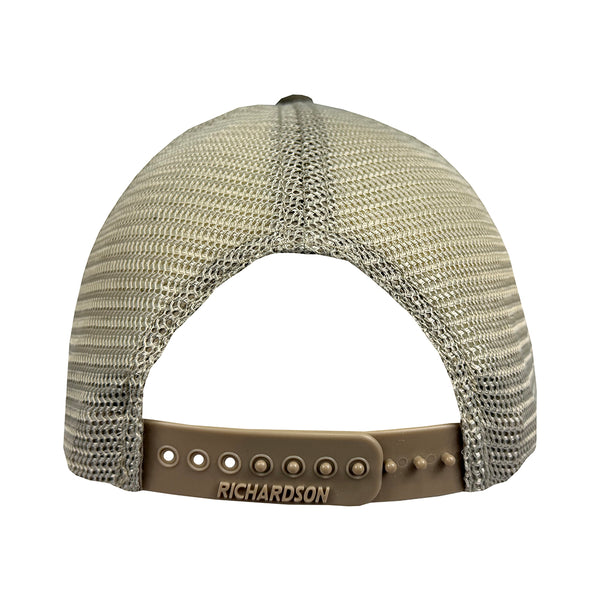 Snapback cap- Chocolate Chip Color with Birch Mesh