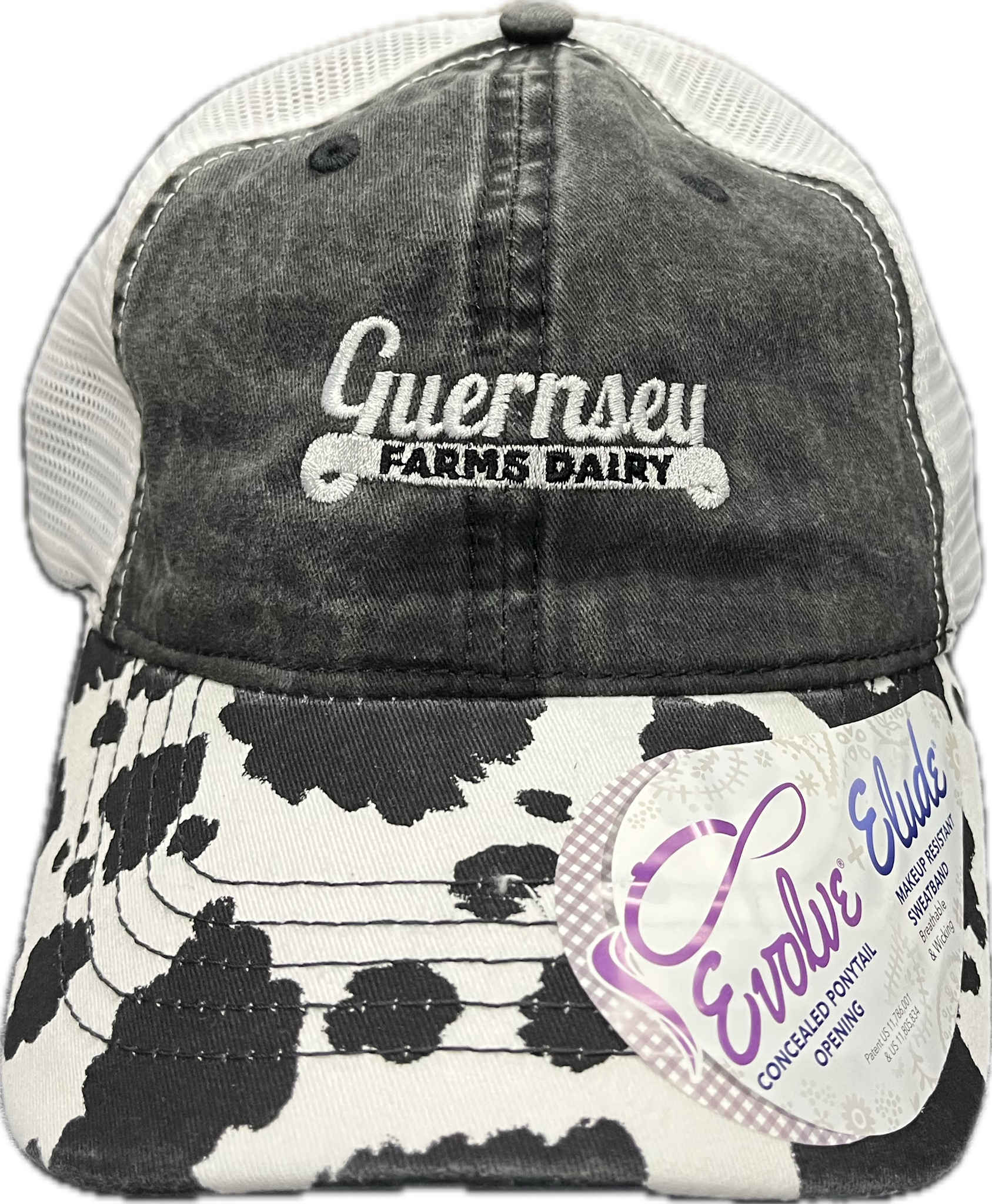 Women's Cow Print Bill  Mesh Back Cap