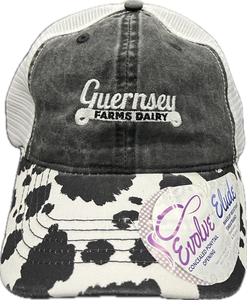 Women's Cow Print Bill  Mesh Back Cap
