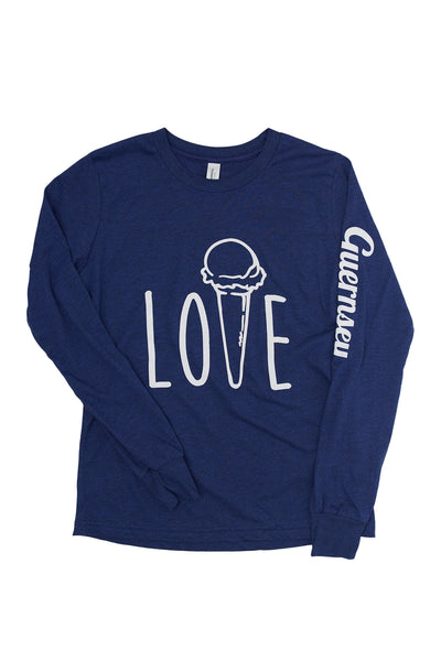 Kids "Love" Long Sleeve Triblend Tee