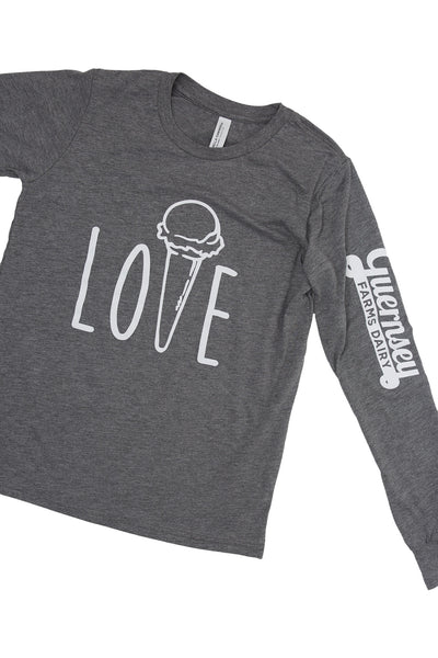 Kids "Love" Long Sleeve Triblend Tee